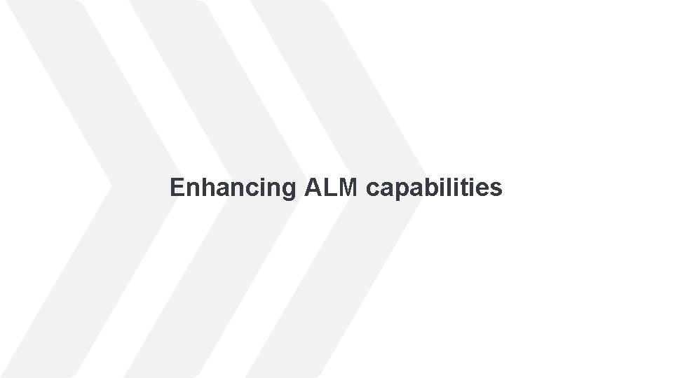 Enhancing ALM capabilities 