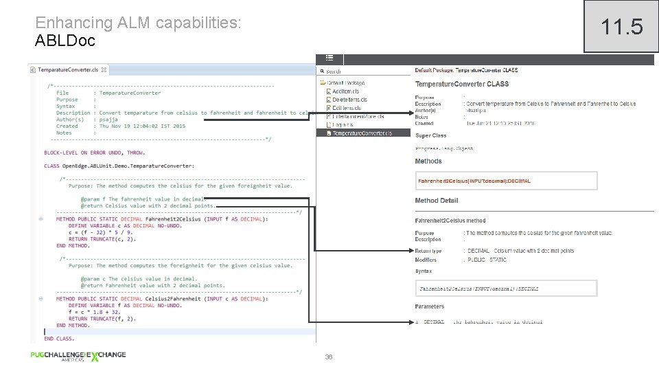 Enhancing ALM capabilities: ABLDoc 11. 5 36 