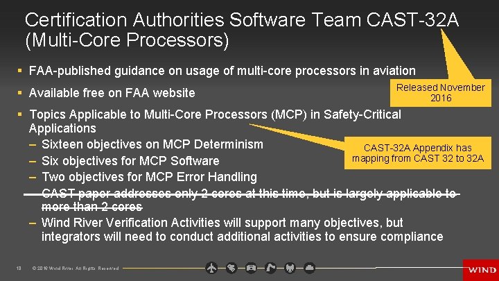 Certification Authorities Software Team CAST-32 A (Multi-Core Processors) § FAA-published guidance on usage of