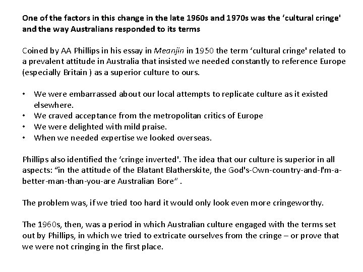 One of the factors in this change in the late 1960 s and 1970