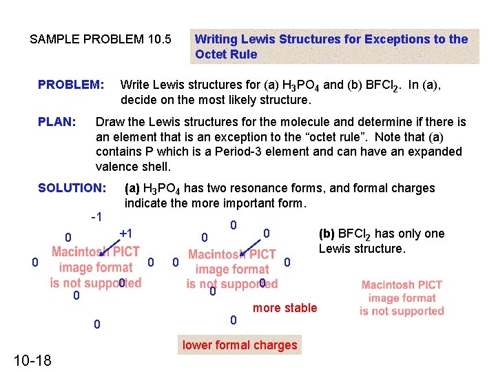 SAMPLE PROBLEM 10. 5 PROBLEM: PLAN: Writing Lewis Structures for Exceptions to the Octet