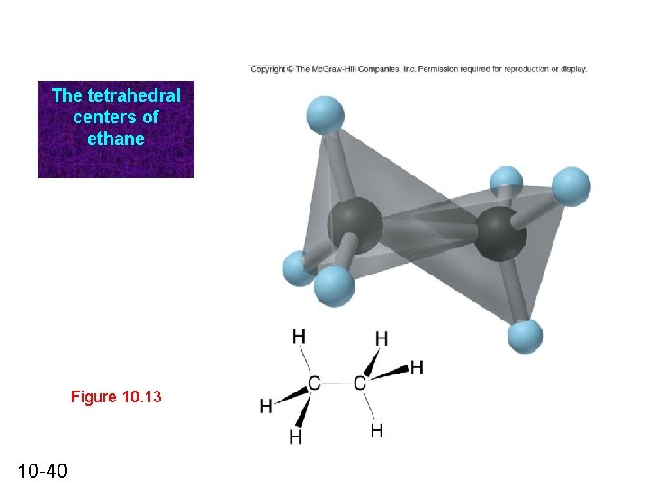 The tetrahedral centers of ethane Figure 10. 13 10 -40 