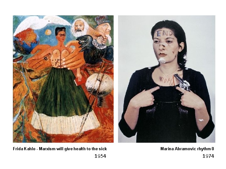 Frida Kahlo - Marxism will give health to the sick 1954 Marina Abramovic rhythm