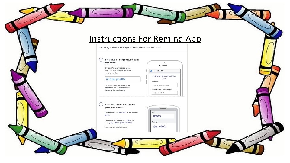 Instructions For Remind App 