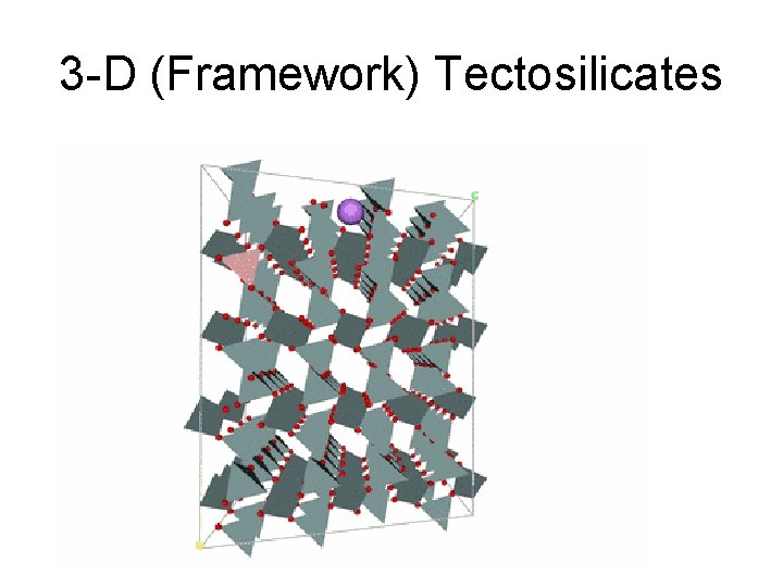 3 -D (Framework) Tectosilicates Quartz Si. O 2 