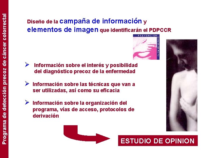 Programa de detección precoz de cáncer colorrectal Diseño de la campaña de información y