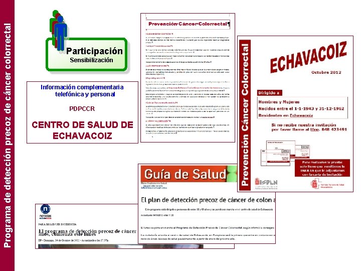 Programa de detección precoz de cáncer colorrectal Participación Sensibilización Información complementaria telefónica y personal