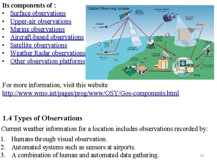 Its components of : • Surface observations • Upper-air observations • Marine observations •