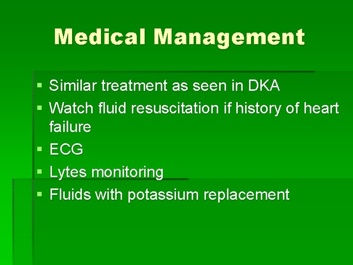 medical management of diabetes mellitus