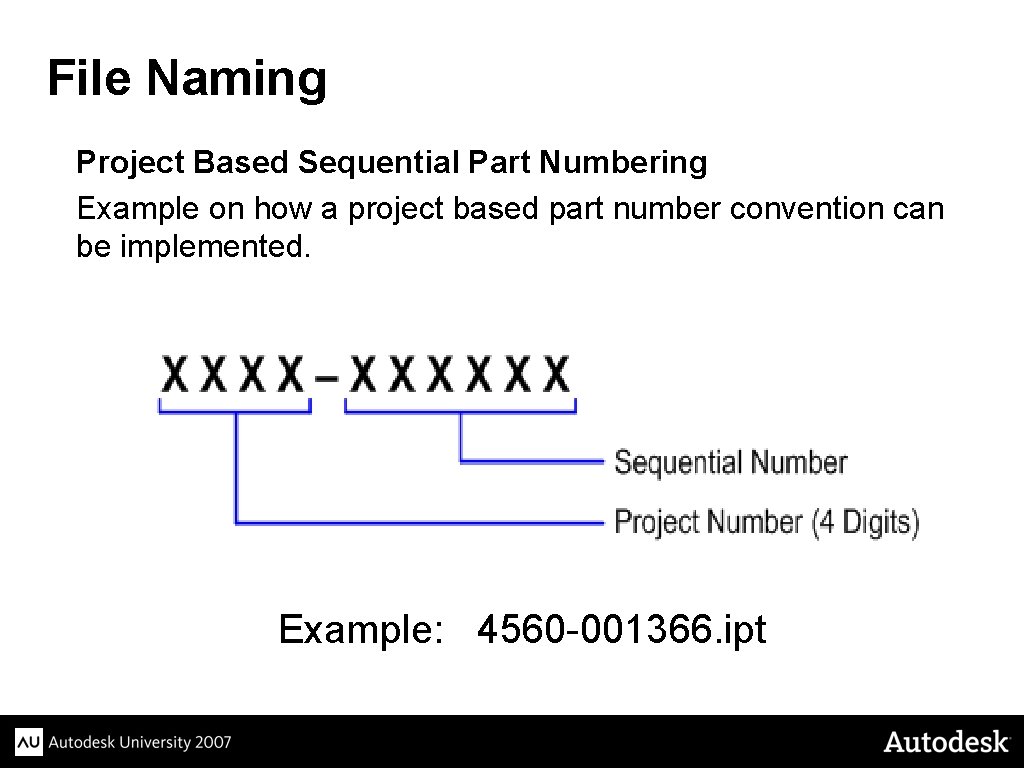 File Naming Project Based Sequential Part Numbering Example on how a project based part