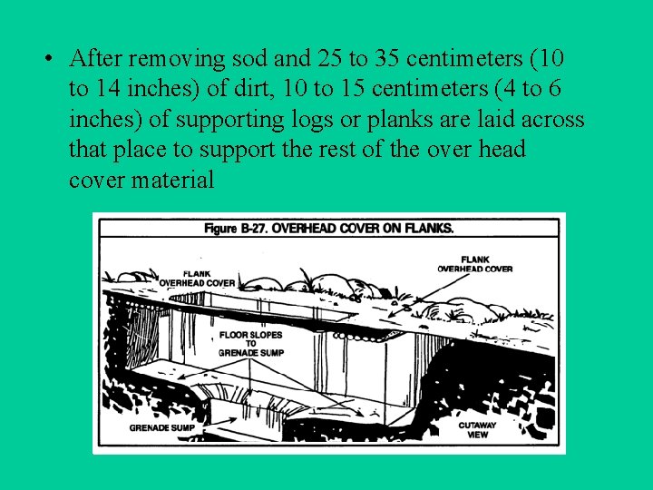 • After removing sod and 25 to 35 centimeters (10 to 14 inches) • After removing sod and 25 to 35 centimeters (10 to 14 inches)