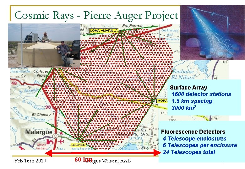 Cosmic Rays - Pierre Auger Project Surface Array 1600 detector stations 1. 5 km