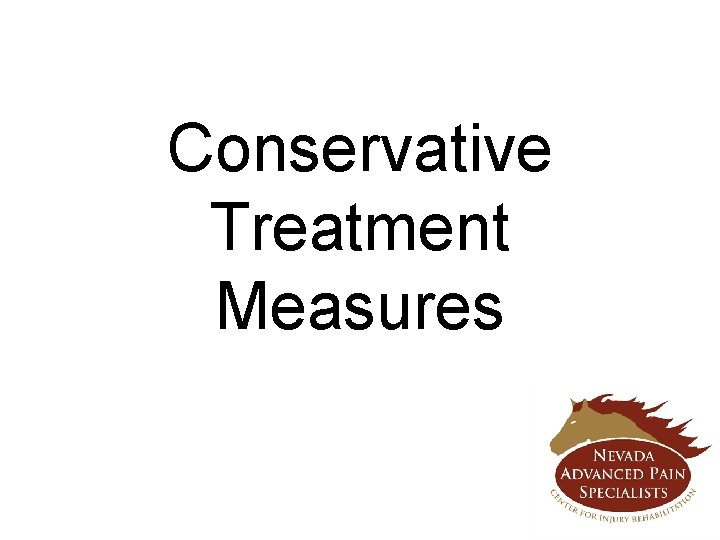 Conservative Treatment Measures 