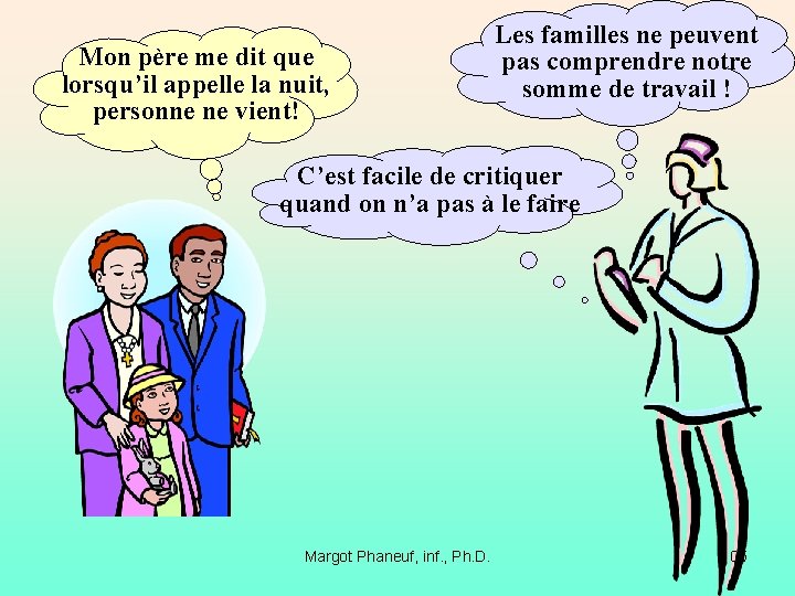 Mon père me dit que lorsqu’il appelle la nuit, personne ne vient! Les familles Mon père me dit que lorsqu’il appelle la nuit, personne ne vient! Les familles