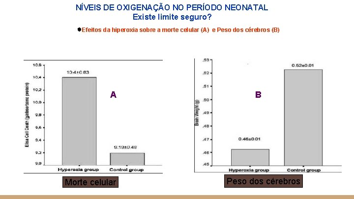 NÍVEIS DE OXIGENAÇÃO NO PERÍODO NEONATAL Existe limite seguro? ●Efeitos da hiperoxia sobre a