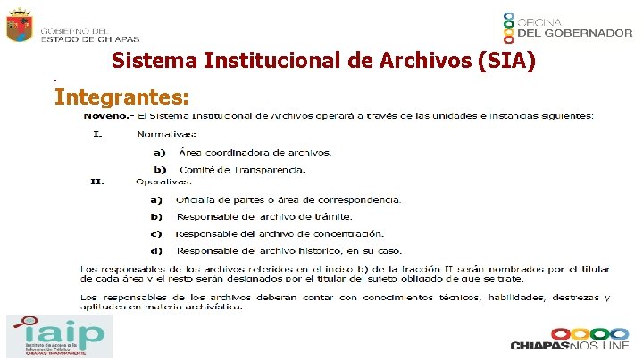 . Sistema Institucional de Archivos (SIA) Integrantes: 
