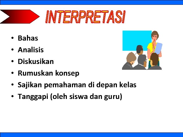  • • • Bahas Analisis Diskusikan Rumuskan konsep Sajikan pemahaman di depan kelas