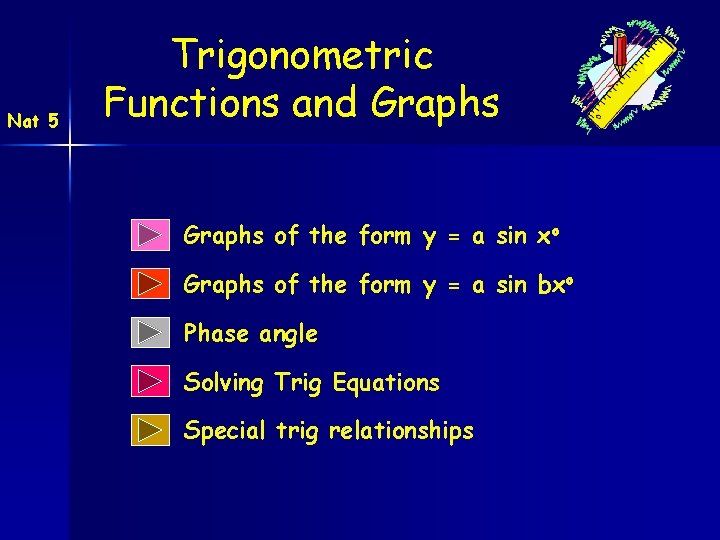 Nat 5 Trigonometric Functions and Graphs of the form y = a sin xo