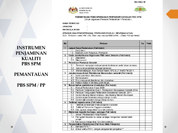 Matlamat Panduan Penambahbaikan Pengurusan Pengoperasian Dan Keselamatan Ppppk