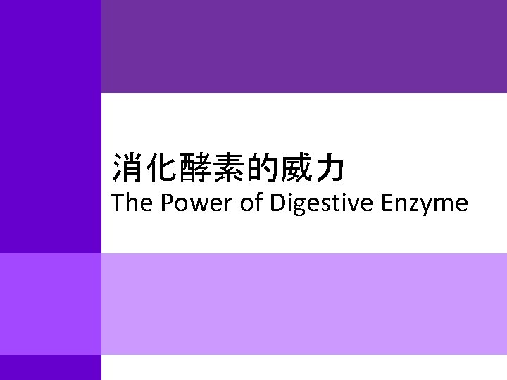 消化酵素的威力 The Power of Digestive Enzyme 