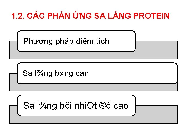 1. 2. CÁC PHẢN ỨNG SA LẮNG PROTEIN Phương pháp diêm tích Sa l¾ng