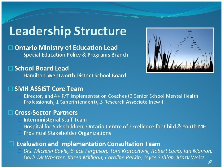 Leadership Structure � Ontario Ministry of Education Lead � Special Education Policy & Programs Leadership Structure � Ontario Ministry of Education Lead � Special Education Policy & Programs