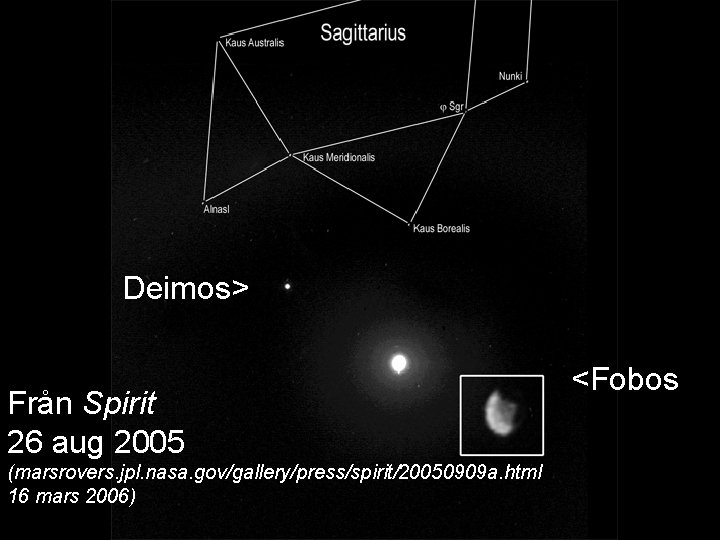 Deimos> Från Spirit 26 aug 2005 (marsrovers. jpl. nasa. gov/gallery/press/spirit/20050909 a. html 16 mars