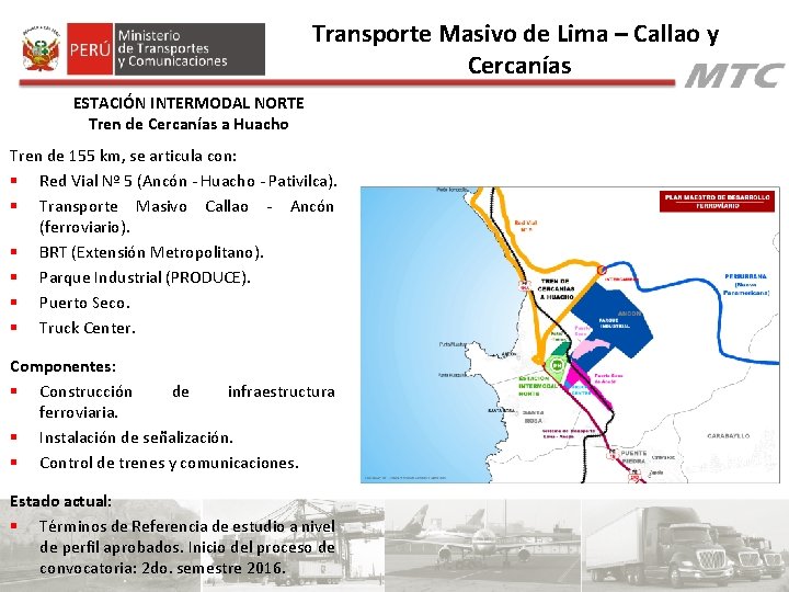 Transporte Masivo de Lima – Callao y Cercanías ESTACIÓN INTERMODAL NORTE Tren de Cercanías Transporte Masivo de Lima – Callao y Cercanías ESTACIÓN INTERMODAL NORTE Tren de Cercanías