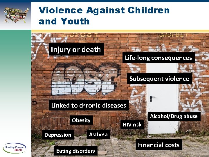 Violence Against Children and Youth Injury or death Life-long consequences Subsequent violence Linked to