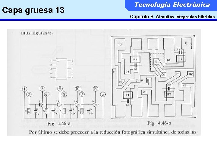 Capa gruesa 13 Tecnología Electrónica Capítulo 8. Circuitos integrados híbridos 