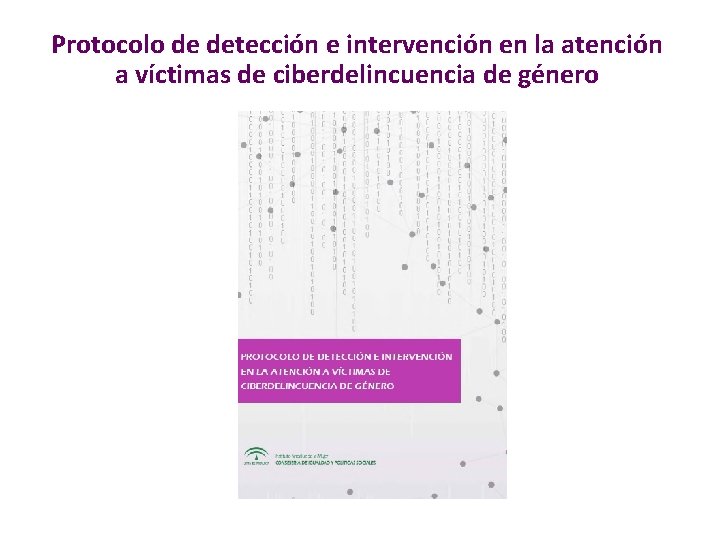 Protocolo de detección e intervención en la atención a víctimas de ciberdelincuencia de género