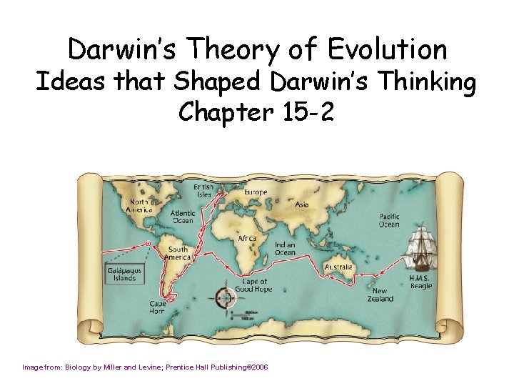 Darwin’s Theory of Evolution Ideas that Shaped Darwin’s Thinking Chapter 15 -2 Image from:
