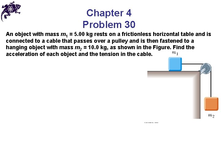 Chapter 4 Problem 30 An object with mass m 1 = 5. 00 kg