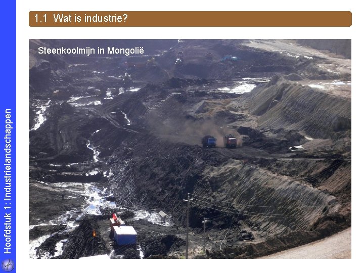1. 1 Wat is industrie? Hoofdstuk 1: Industrielandschappen Steenkoolmijn in Mongolië 