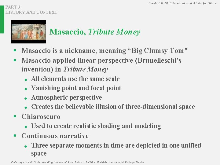 Chapter 3. 6 Art of Renaissance and Baroque Europe PART 3 HISTORY AND CONTEXT