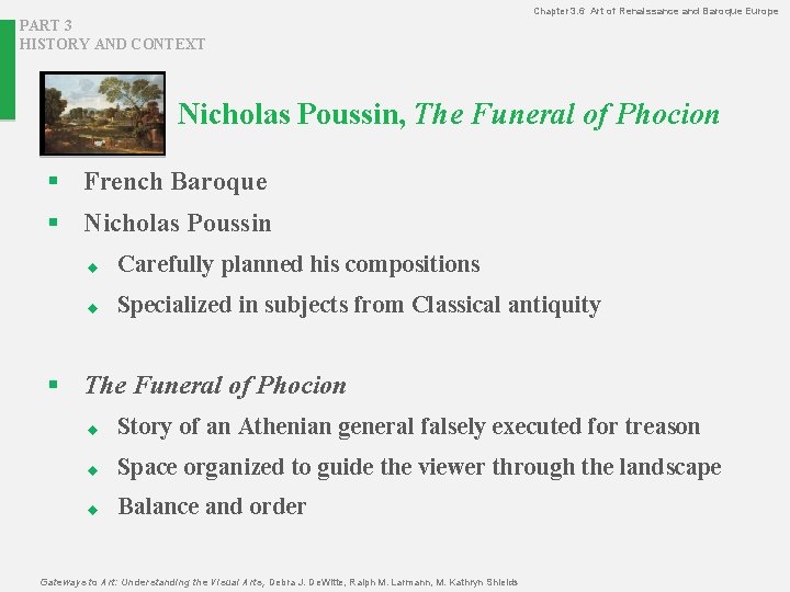 Chapter 3. 6 Art of Renaissance and Baroque Europe PART 3 HISTORY AND CONTEXT