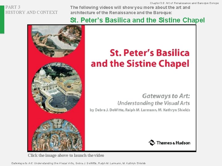 Chapter 3. 6 Art of Renaissance and Baroque Europe PART 3 HISTORY AND CONTEXT