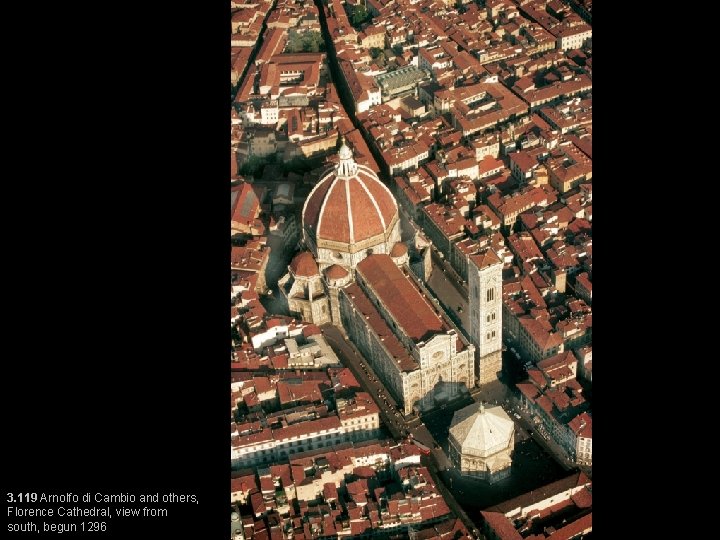 3. 119 Arnolfo di Cambio and others, Florence Cathedral, view from south, begun 1296