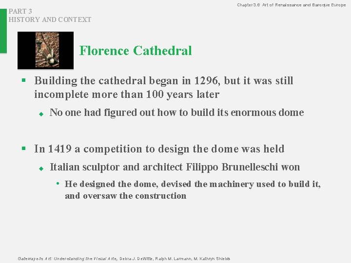 Chapter 3. 6 Art of Renaissance and Baroque Europe PART 3 HISTORY AND CONTEXT