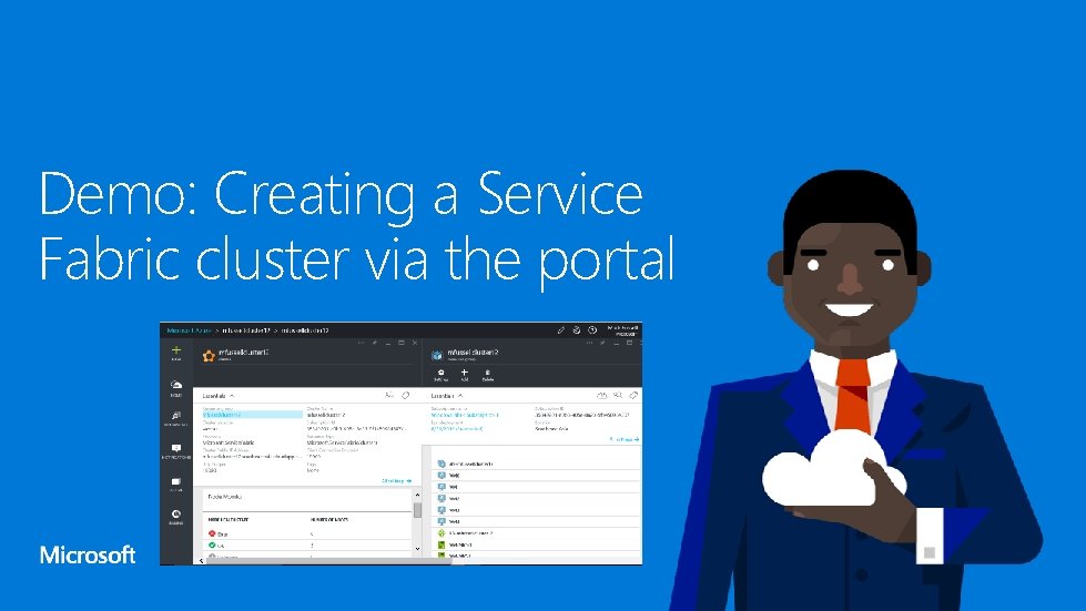 Demo: Creating a Service Fabric cluster via the portal 