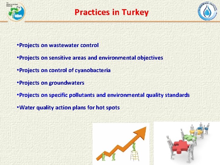 Practices in Turkey • Projects on wastewater control • Projects on sensitive areas and