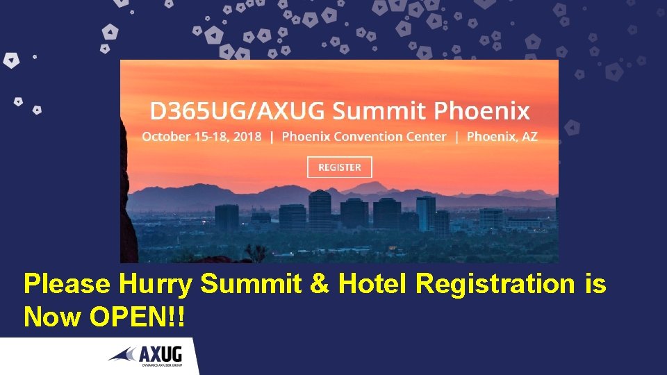 Please Hurry Summit & Hotel Registration is Now OPEN!! 