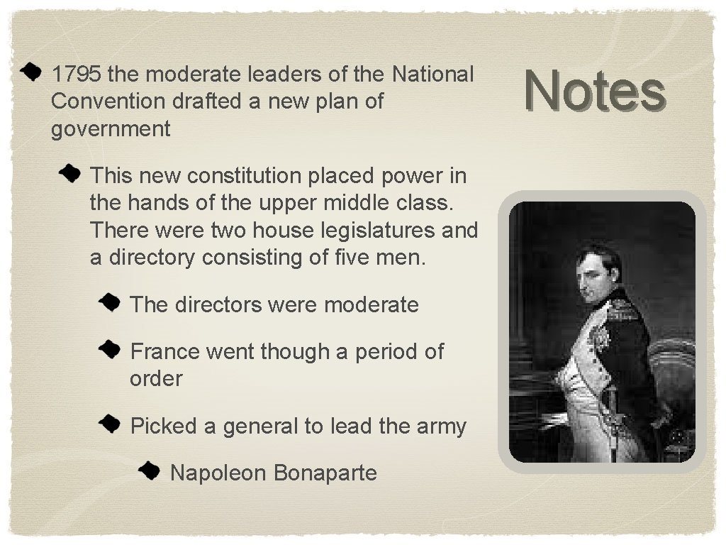 1795 the moderate leaders of the National Convention drafted a new plan of government