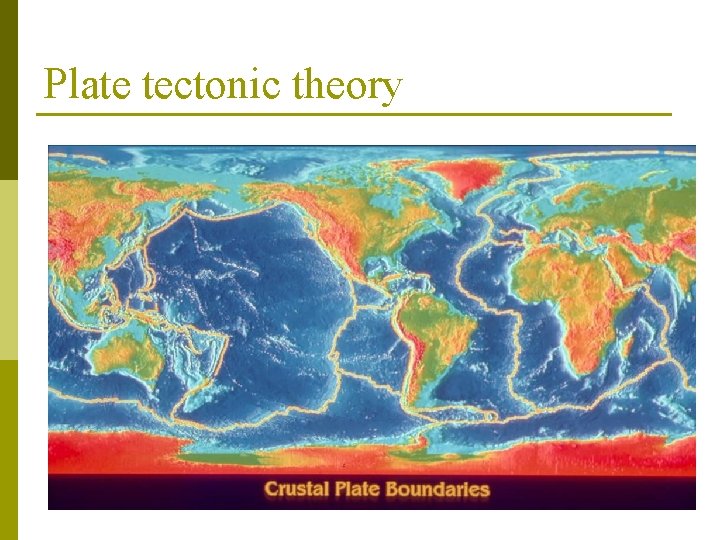 Plate tectonic theory 