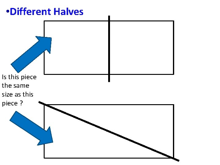  • Different Halves Is this piece the same size as this piece ?