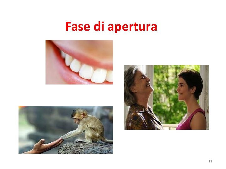 Fase di apertura 11 Fase di apertura 11