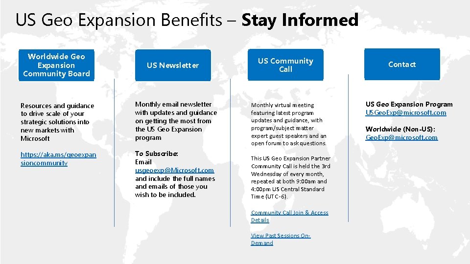 US Geo Expansion Benefits – Stay Informed Worldwide Geo Expansion Community Board US Community