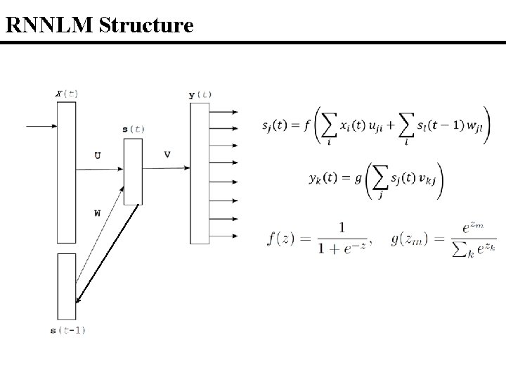 RNNLM Structure x 