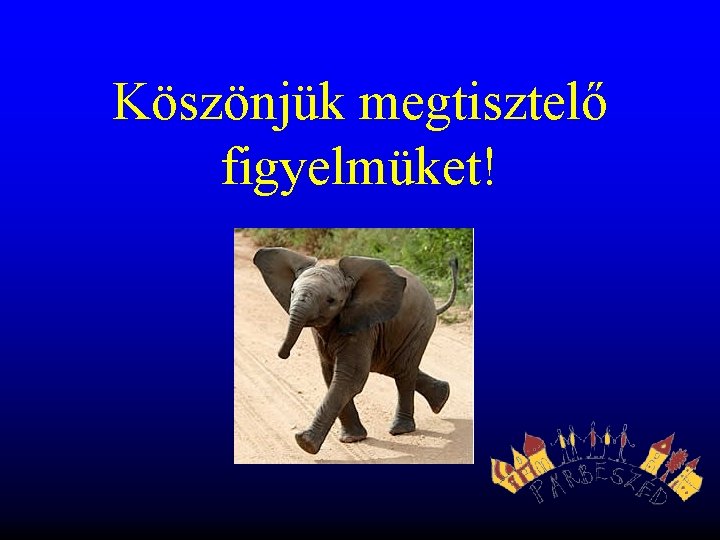 Köszönjük megtisztelő figyelmüket! Köszönjük megtisztelő figyelmüket!