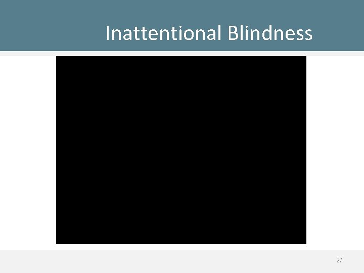 Inattentional Blindness 27 